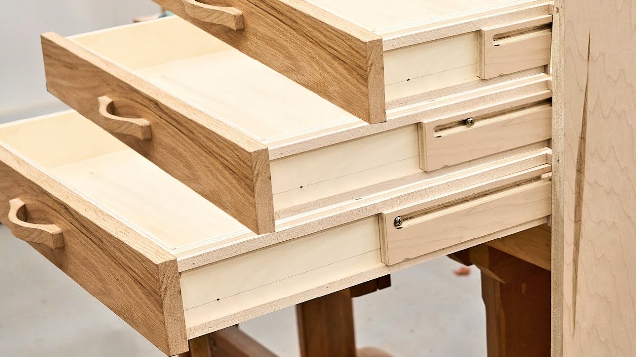 How To Make Wooden Full Extension Drawer Slides Woodworking The