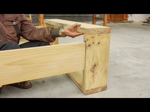 Amazing Woodworking Design Ideas // Build A Bed With A Modern And Strong Design