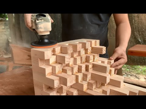 Extraordinary Unique Woodworking Design Ideas // How to Make Pixelated End Table DIY