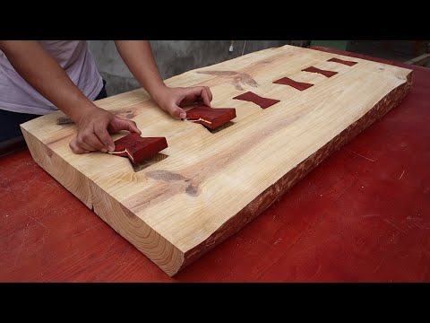 Incredible Woodworking Skills That Will Admire You // Build A Sturdy And Beautiful Table For Garden