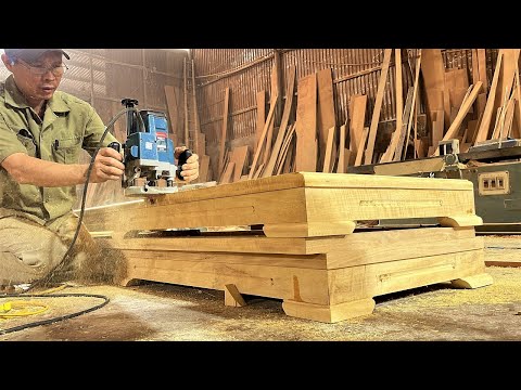 Build Wardrobe Extremely Fast from Hardwood // Woodworking Machines and Amazing Skills Craftsman