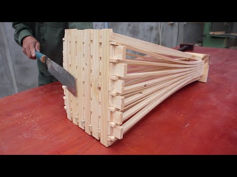 The Best Scrap Wood Recycling Idea Ever // Extremely Ingenious Woodworking Skills From Thin Wood