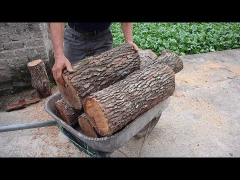 Creative Wood Recycling Ideas From Discarded Dead Trees // Best Woodworking Skills Create Unique Bed