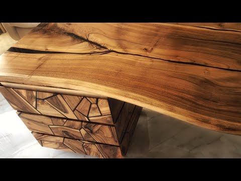 Woodworking. How to Make Epoxy Table.