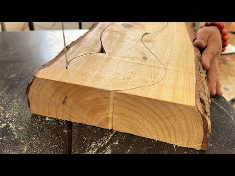 Beautiful Wooden Furniture Using Rustic Wood // Ingenious Technique Woodworking Crafts Skills
