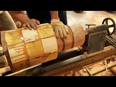 Woodturning – Organised Beautiful Transformation || Incredible Woodworking Craft Skills & Techniques