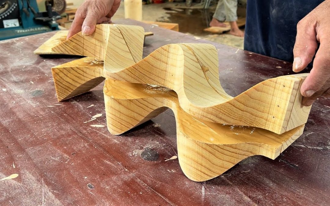Unique and Easy-to-implement Wavy Table Leg Ideas // Amazing Woodworking Skills DIY Creative