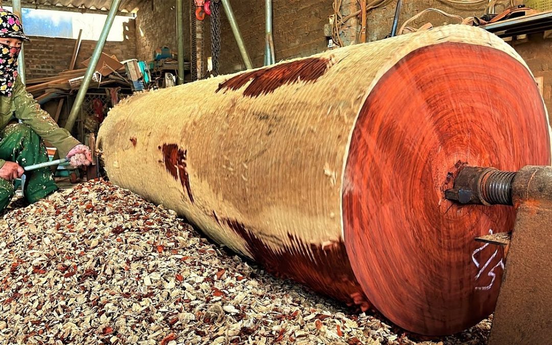 Woodworking Large Extremely DANGEROUS || HORROR Woodturning || Skills Working With Giant Wood Lathe