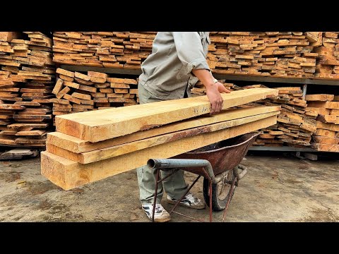 Woodworking Skill Hardwood to Amazing Coffee Table Living Room || Furniture Carpenter Making