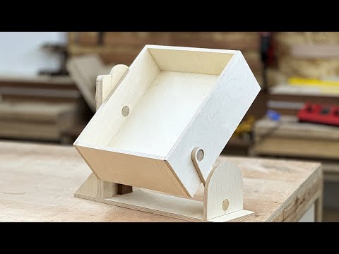 Kinetic storage Idea! for tiny room / rotation mechanism / woodcraft / woodworking